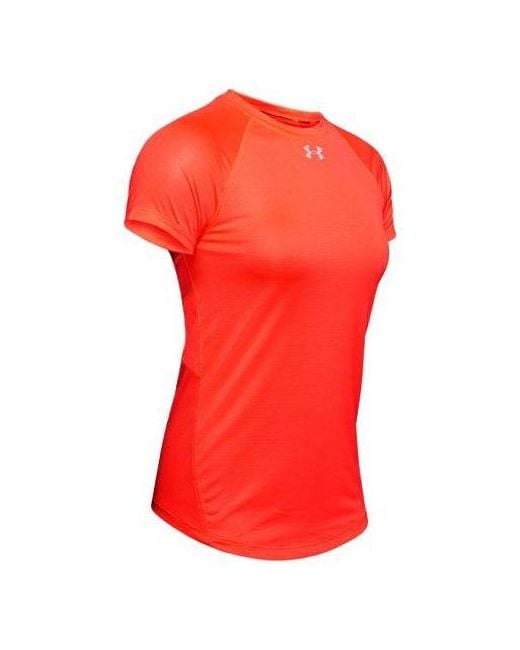 Under Armour Red (Wmns) Qualifier Hexdelta Round-Neck