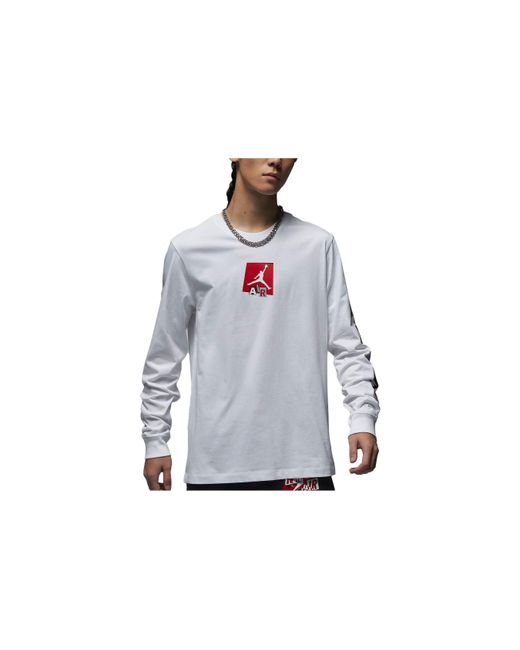 Nike Blue Brand Graphic Long-Sleeve T-Shirt for men