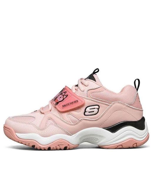Skechers Pink (Wmns) D'Lites Train Low-Top Running Shoes