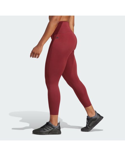 Adidas Red (Wmns) Optime Power 7/8 Leggings