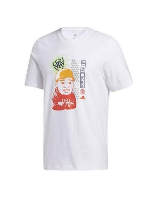 Adidas White Donovan Social Casual Basketball Sports Short Sleeve for men