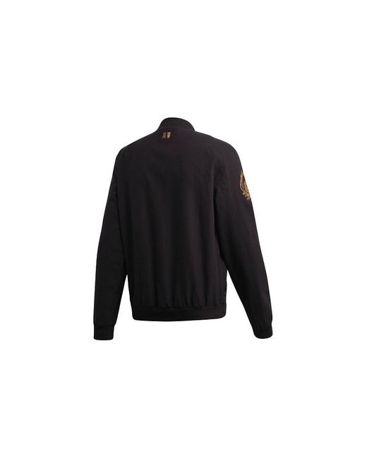 Adidas Black Stand Collar Arsenal Aviator Sports Jacket for men