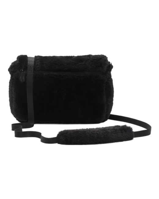 Nike Black Sportswear Futura 365 Faux Fur Crossbody Bag 1L