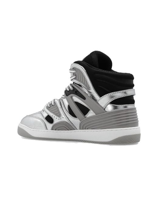 Gucci Metallic Basket High Leather Sneaker for men
