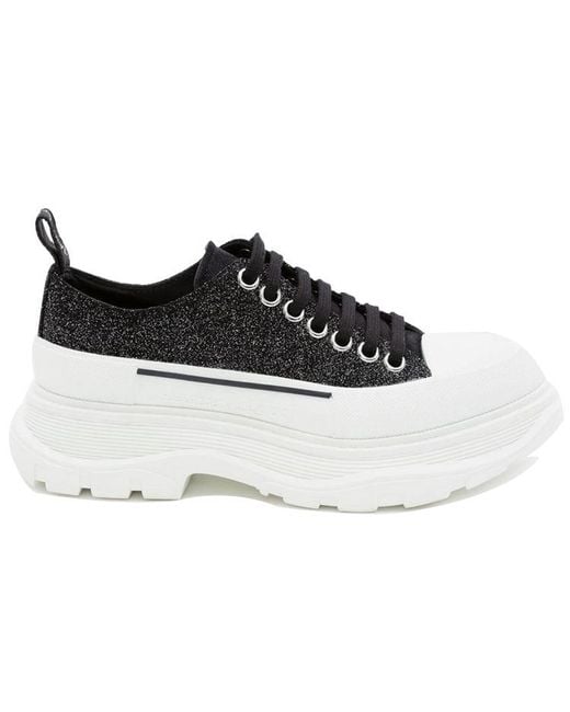 McQueen Black (Wmns) Tread Slick Lace Up Low 'Galaxy'