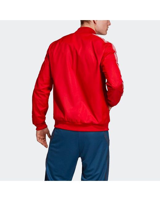 Adidas Red 19-20 Season Bayern Munich Soccer/Football Logo Sports Loose Training Long Sleeves Jacket for men