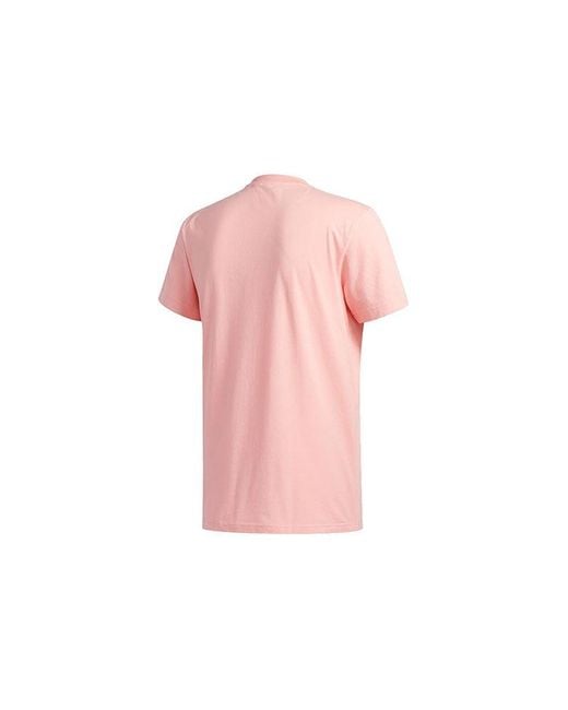 Adidas Pink Strong Tee Basketball Sports Short Sleeve for men