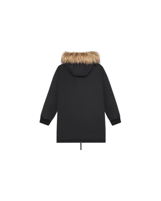 New Balance Black Fur Collar Warm Windproof Jacket for men