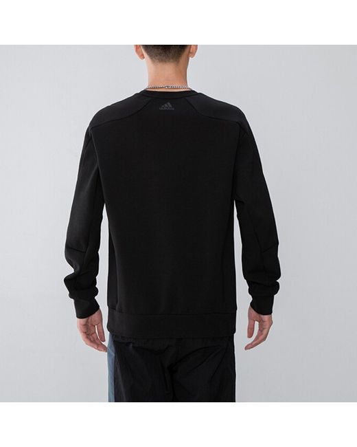 Adidas Blue Th Eng Sweat Logo Printing Casual Sports Pullover for men