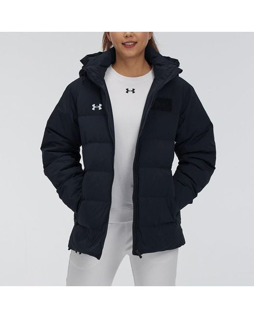 Under Armour Blue (Wmns) Logo Training Hooded Down Jacket