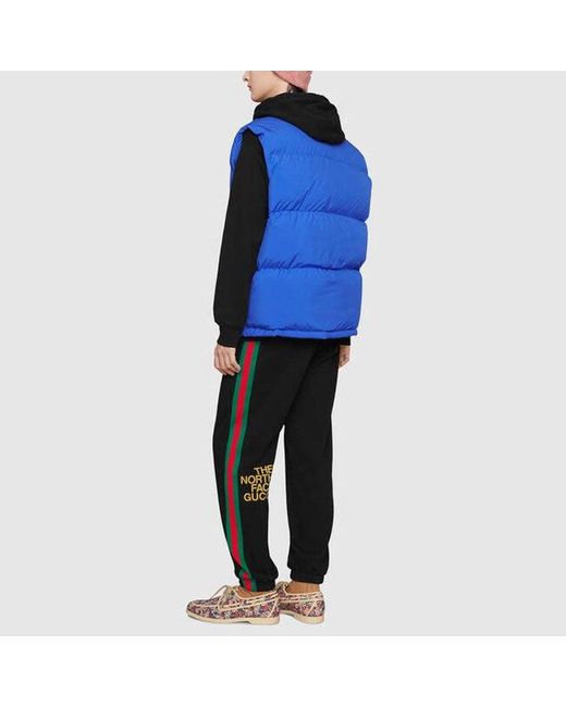 Gucci Black X The North Face Crossover Ss21 Webbing Printing Cotton Sports Pants/Trousers/Joggers