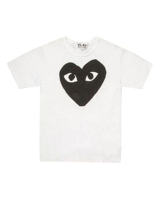 COMME DES GARÇONS PLAY White (Wmns) Heart Logo Tee