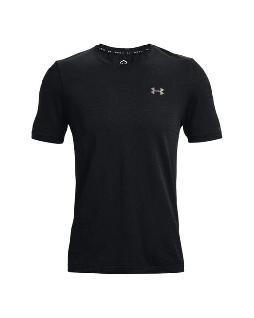 Under Armour Black Rush Seamless T-Shirt for men