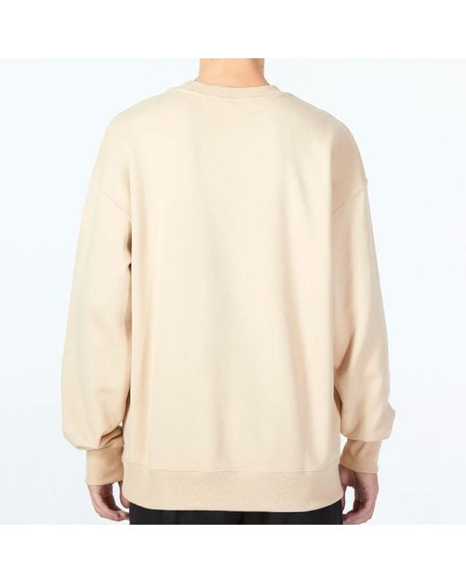 PUMA White Team Crew Logo Sweatshirt for men
