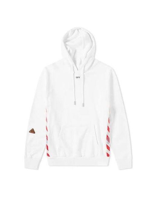 Off-White c/o Virgil Abloh White Ss21 Hooded Logo Printing Long Sleeves Loose Fit for men