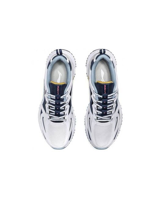 Li-ning Blue Retro Running Shoes 'Deep Water Duck' for men