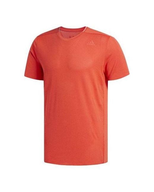 Adidas Red Running Short Sleeve for men