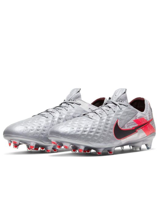 Nike White Tiempo Legend 8 Elite Fg 'Metallic Crimson' for men