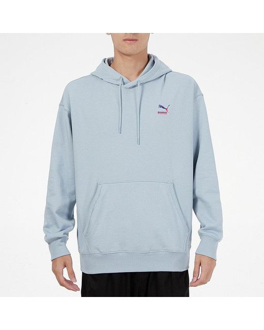 PUMA Blue Logo Hoodie 'Light' for men