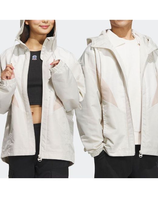 Adidas White Neo Vd Windbreaker Jackets for men