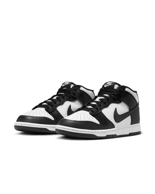 Nike Black Dunk Mid 'Panda' for men