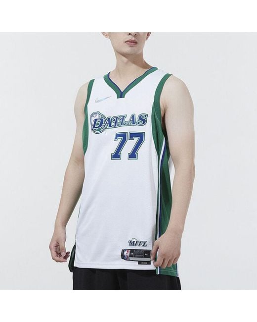 Nike Blue Nbaluka Doncic Dallas Mavericks 75Th Anniversary City Sw Fan Edition Basketball Jersey #77 for men