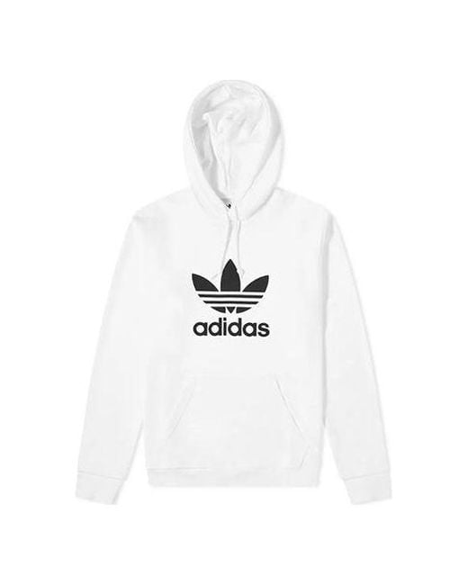 Adidas White Originals Trefoil Chest Logo Kangaroo Pouch for men