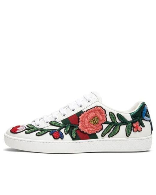 Gucci Blue (Wmns) Ace Embroidered 'Floral'