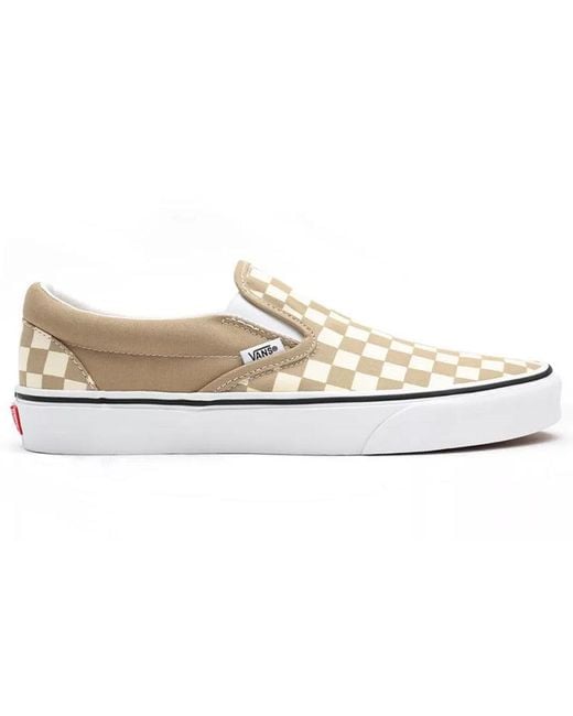 Vans White Classic Slip-On 'Checkerboard for men