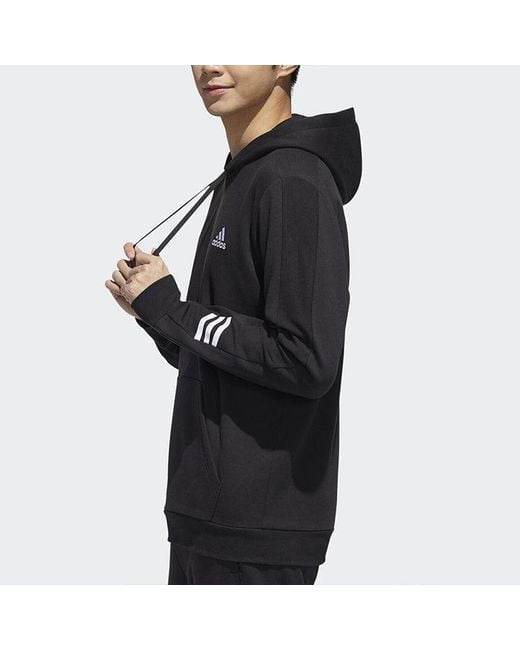 Adidas Blue Sports Casual Hooded Sweater for men
