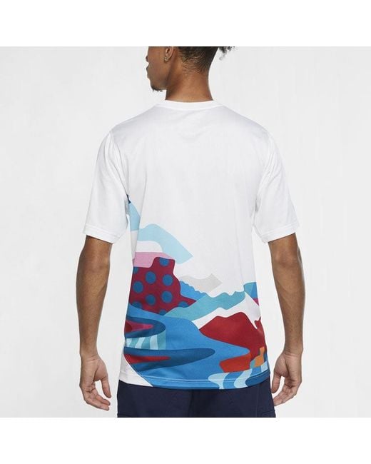 Nike White Sb X Parra Crossover France Colors Pattern Tee Multi' for men