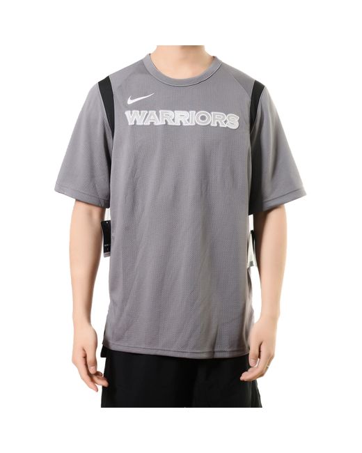 Nike Gray Golden State Warriors Sports Short Sleeve for men