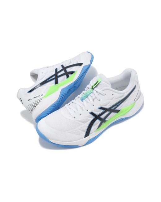 Asics Blue Gel-Tactic 12 Lime Burst' for men