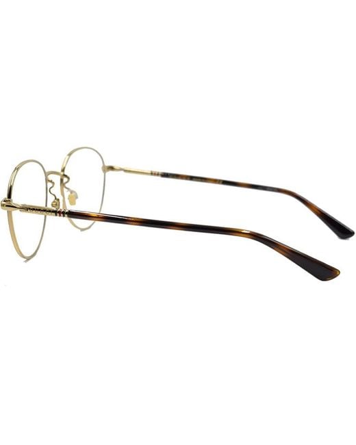 Gucci Metallic Round Frame Color Enamel Ribbon Element Optical Glasses Frame Sub-Edition/Golden