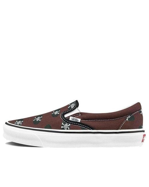 Vans Brown Wacko Maria X Og Classic Slip-On Records' for men