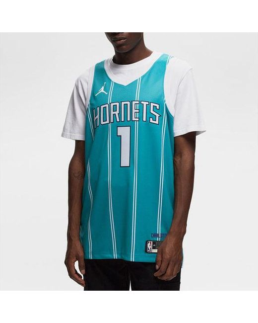 Nike Blue Dri-Fit Nba Charlotte Hornets Lamelo Ball Icon Edition 2022/23 Swingman Jersey for men