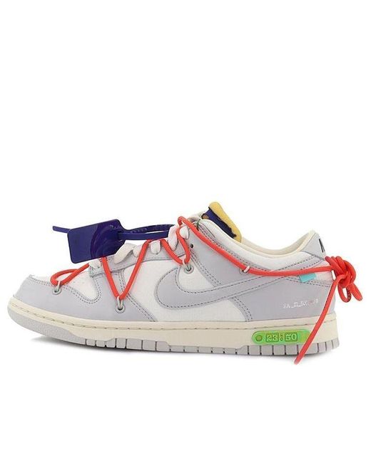 Nike Blue X Off- Dunk Low 'Lot 23 Of 50' for men