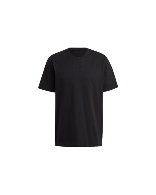 Adidas Black Originals Solid Color Round Neck Short Sleeve T-Shirt for men