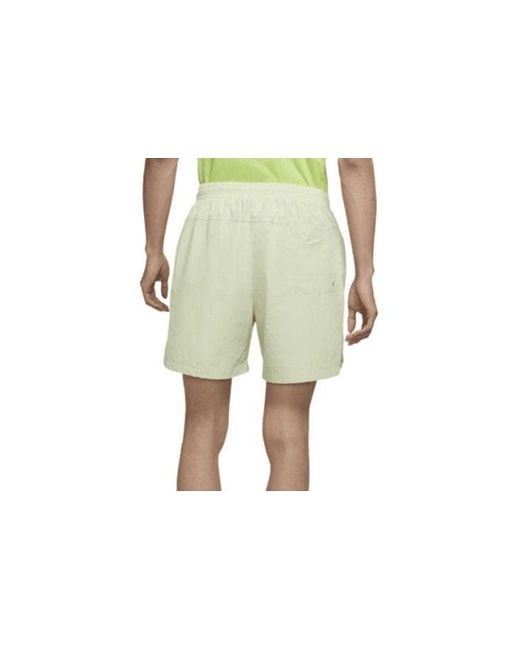 Nike Green Nai-Ke Cha Nai-Ke Cha Series Solid Color Breathable Lacing Straight Shorts Light for men