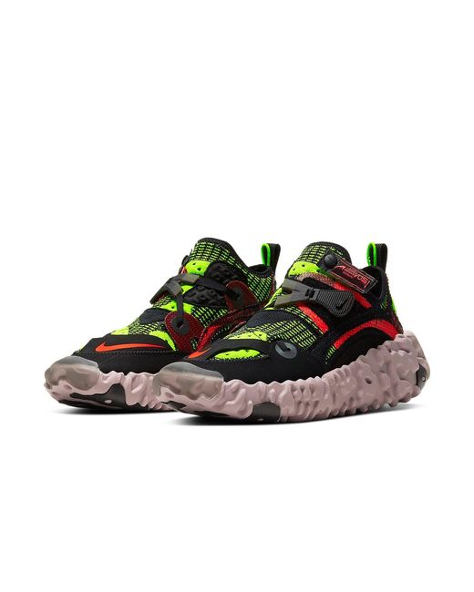 Nike Black Ispa Overreact Flyknit 'Crimson Volt' for men