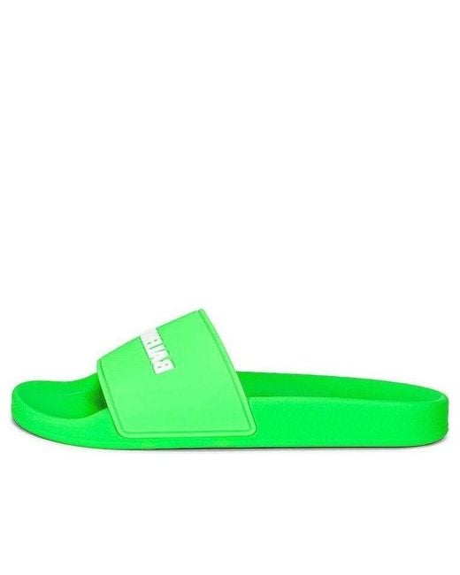 Balenciaga Green (Wmns) Pool Slide 'Neon'