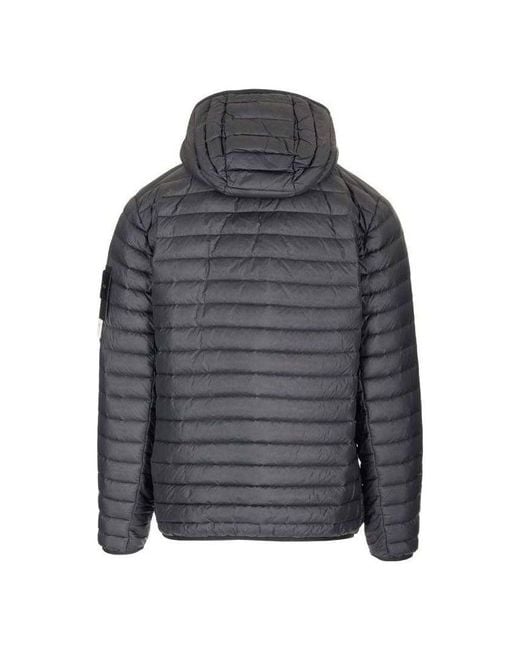 Stone Island Gray Light Puffer Packable Jacket 'Lead' for men
