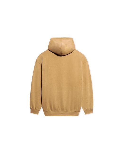 Balenciaga Natural (Wmns) Chest Alphabet Logo Embroidered Hoodie