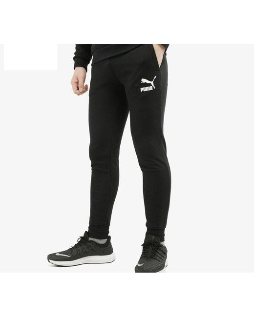 PUMA Black Regular Track Sweatpants for men