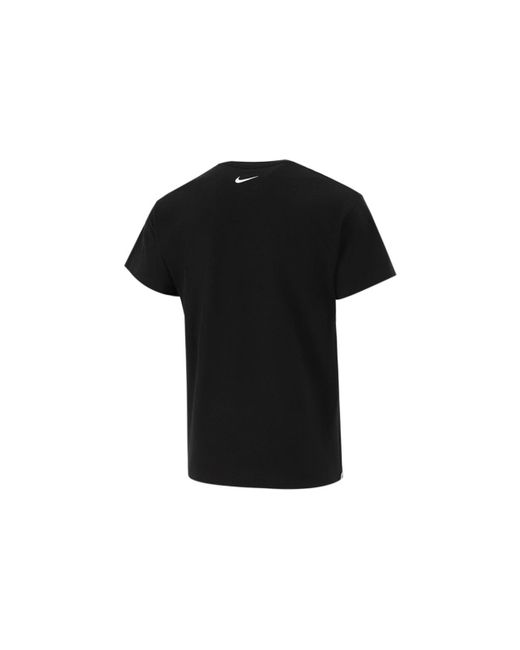 Nike Black Sports Running Casual Printing Round Neck Short Sleeve T-Shirt for men