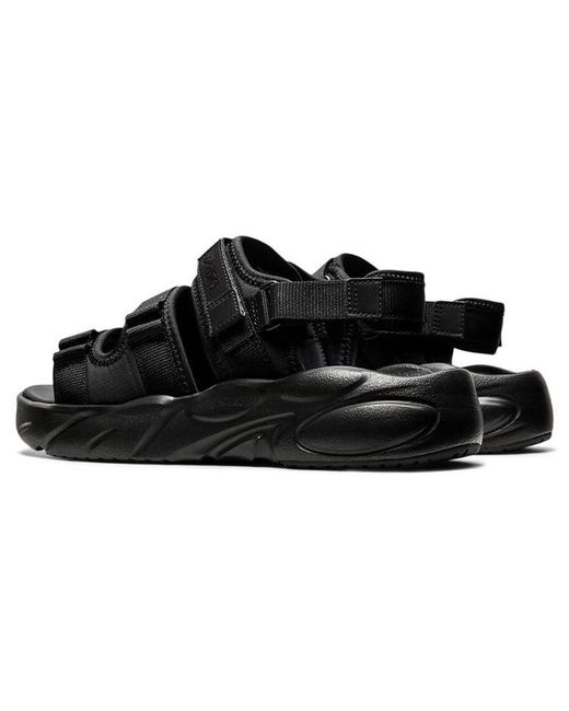 Asics Black Gel Bondal Sandals 'Triple' for men