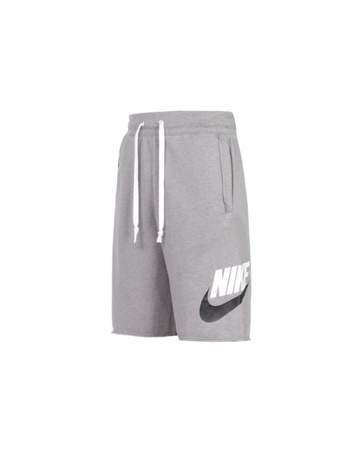 Nike Gray As Sportswear Spe Ft Alumni Short Logo for men