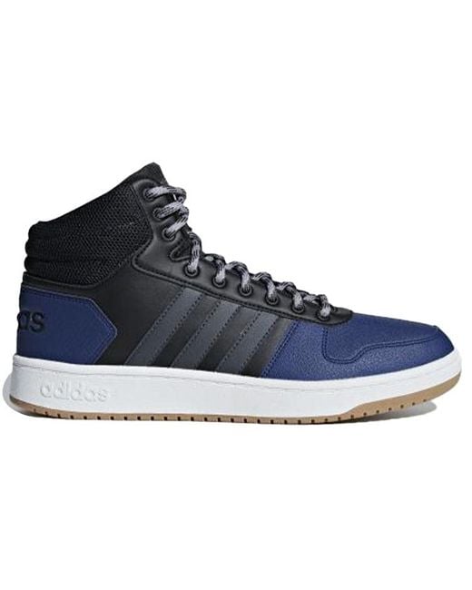 Adidas Neo Hoops 2.0 Mid in Blue for Men | Lyst