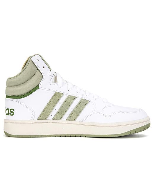 Adidas White Hoops 3.0 Mid for men