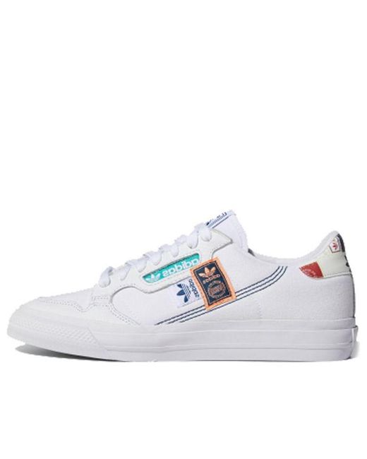 Adidas White Continental Vulc for men